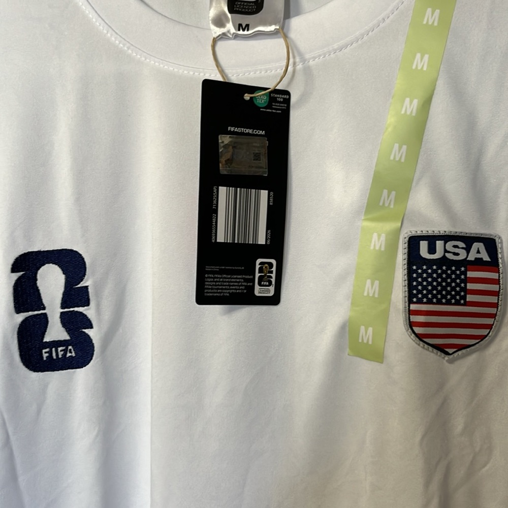 FA White USA Short-Sleeve Men's Sports Jersey